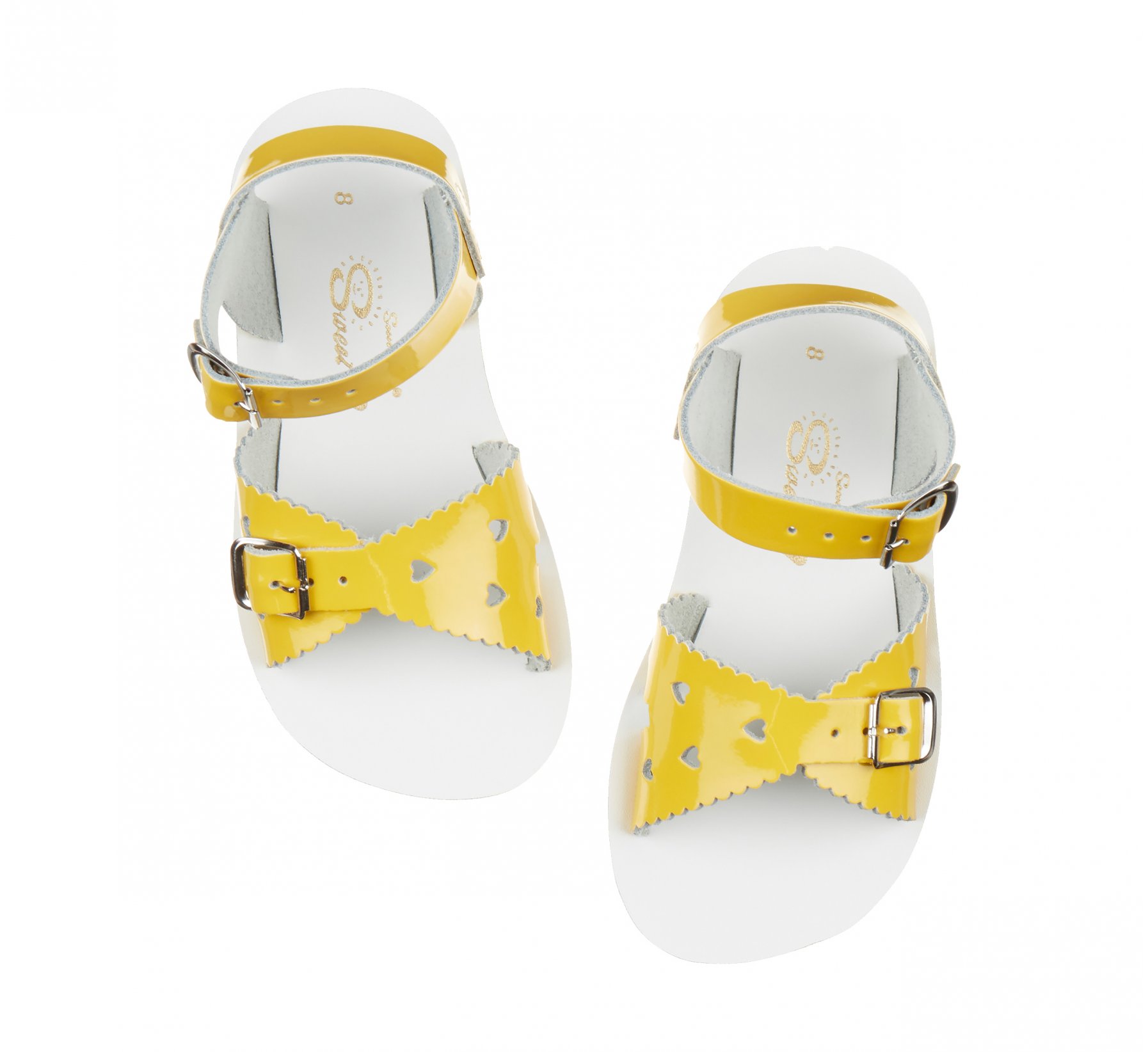 Sweetheart Shiny Yellow Kids Sandals - Salt Water Sandals