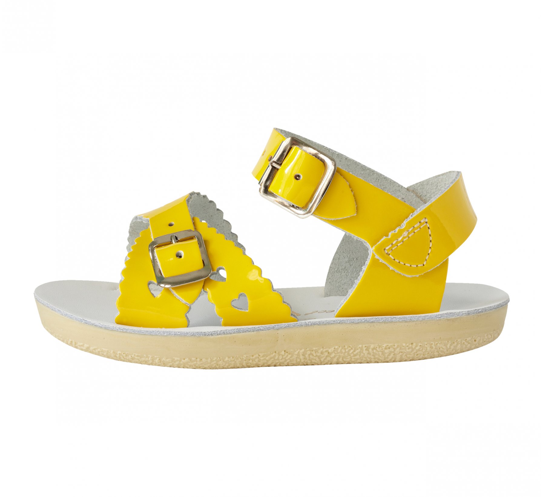 Sweetheart Shiny Yellow Kids Sandals - Salt Water Sandals