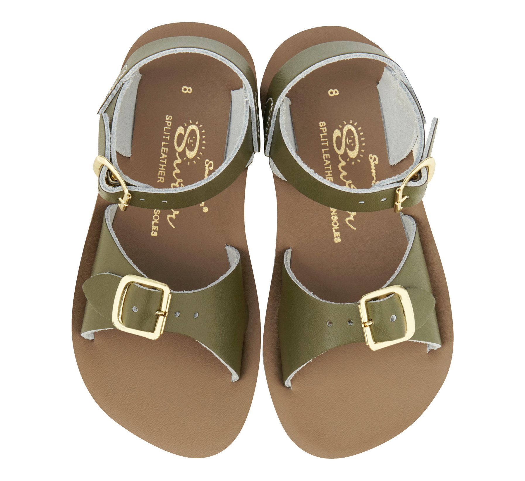 Surfer Olive Kids Sandals - Salt Water Sandals