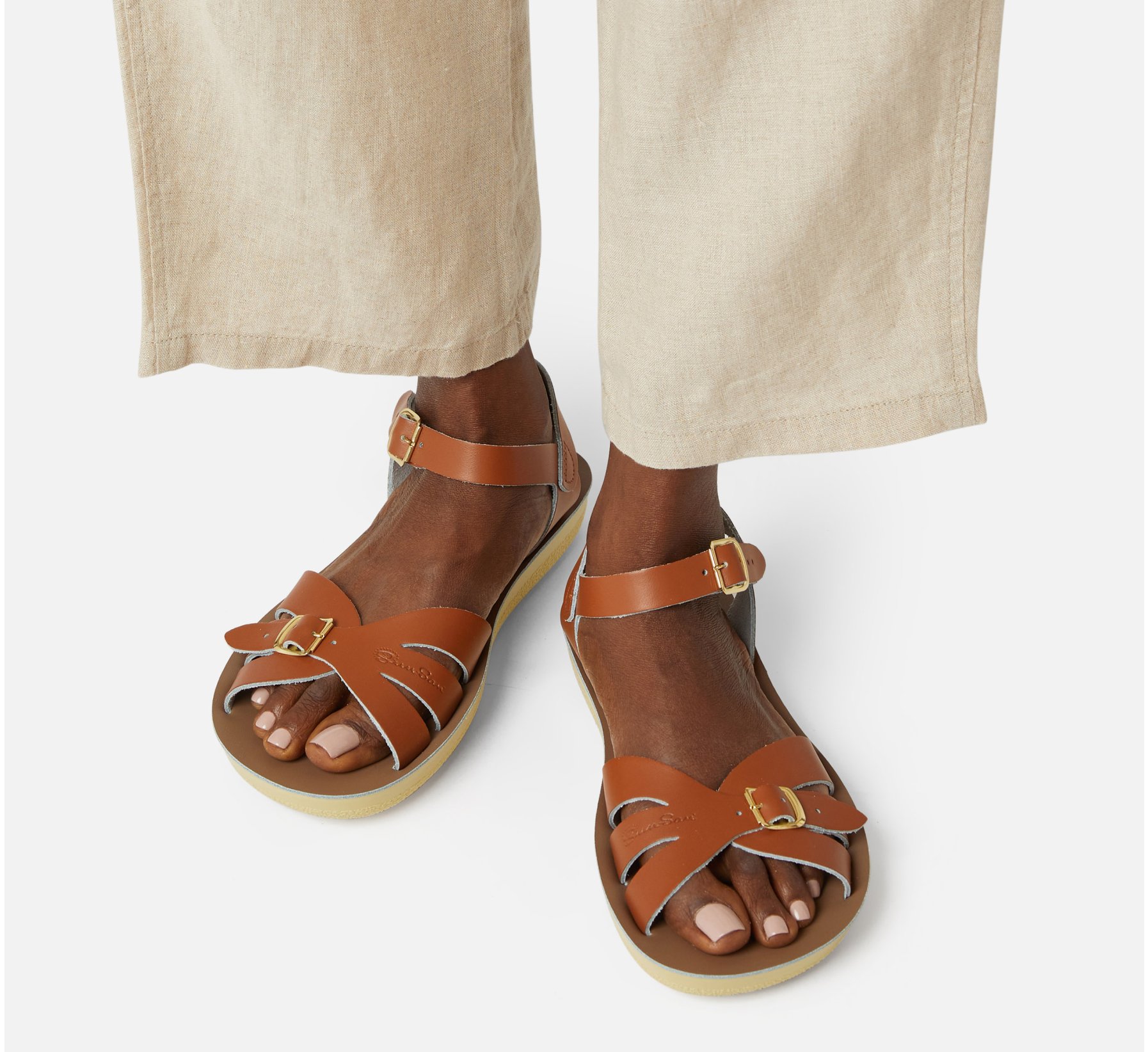 Boardwalk Damens Sandalen in Tan - Salt Water Sandals