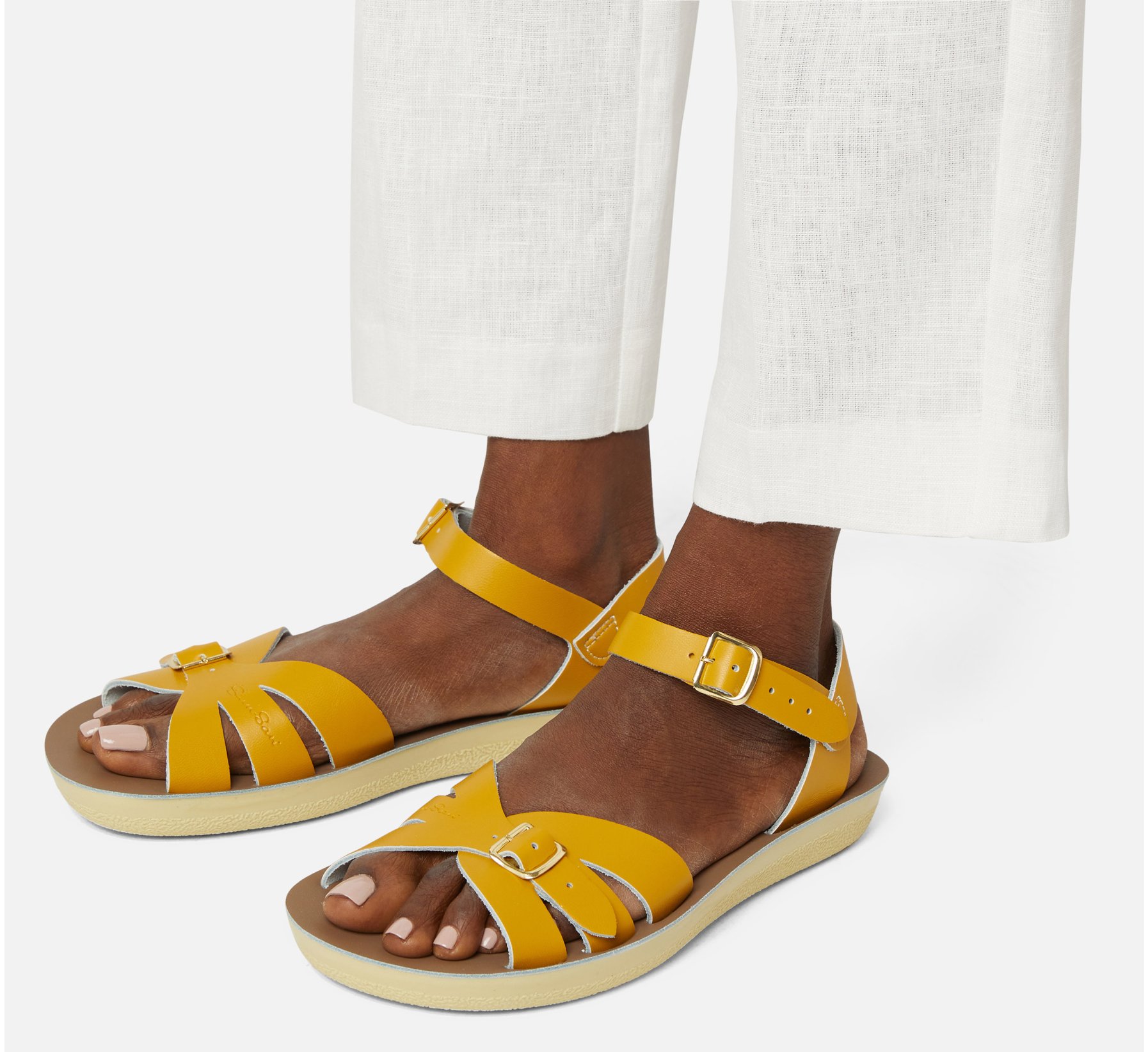 Boardwalk Mustard Sandal - Salt Water Sandals