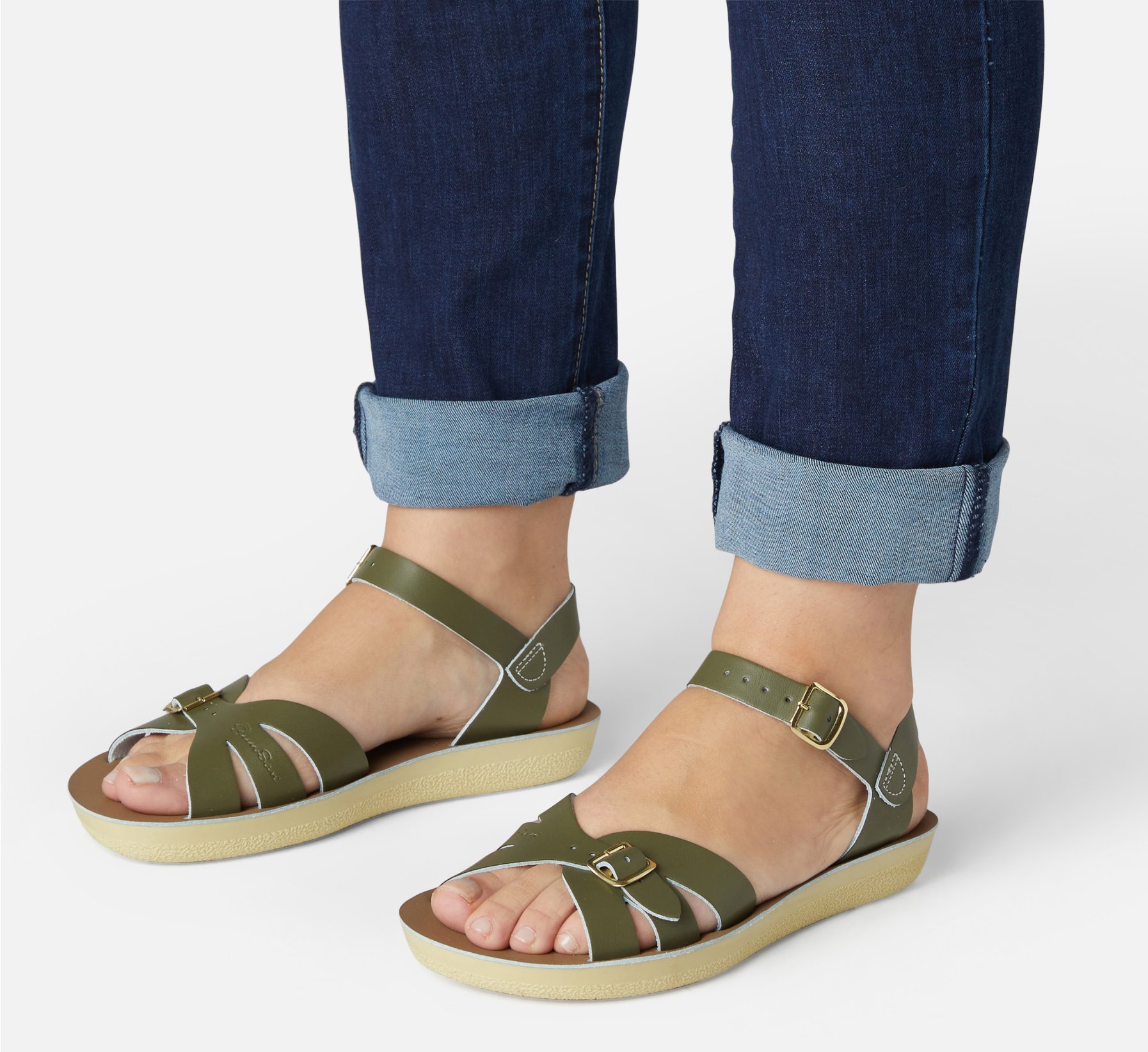 Boardwalk Olive Sandal - Salt Water Sandals