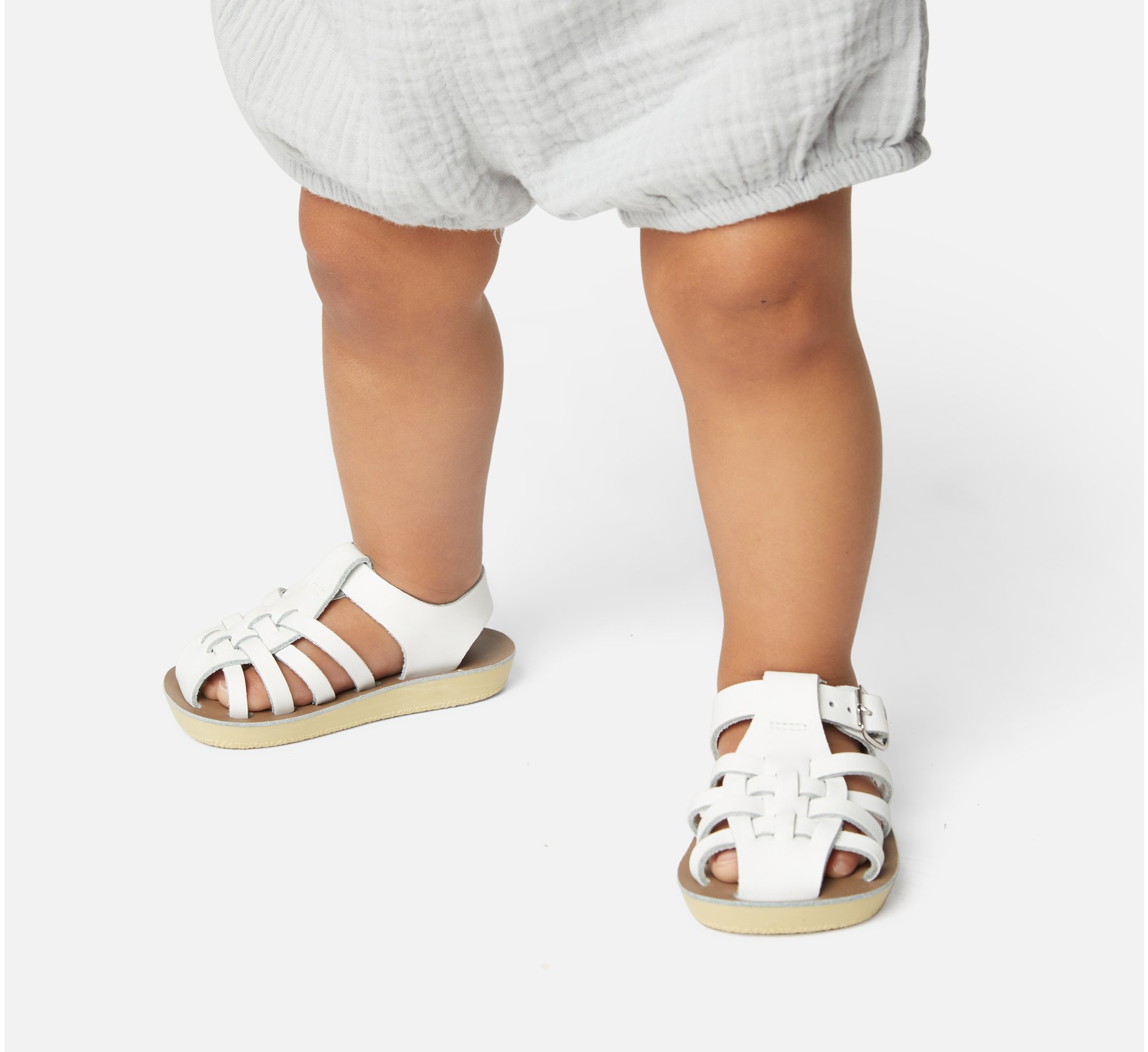 Sailor White Kids Sandals - Salt Water Sandals