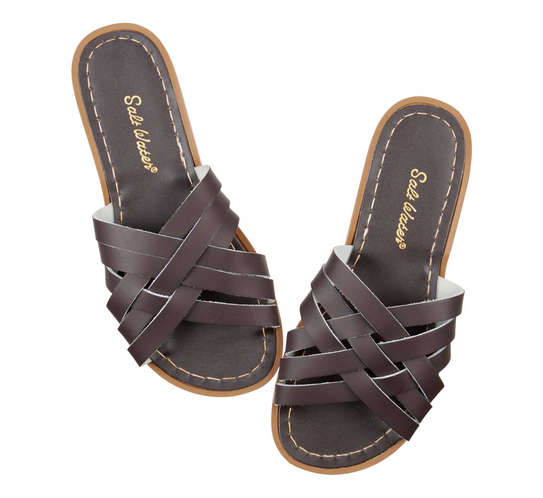 Retro Slide Brown Sandal - Salt Water Sandals