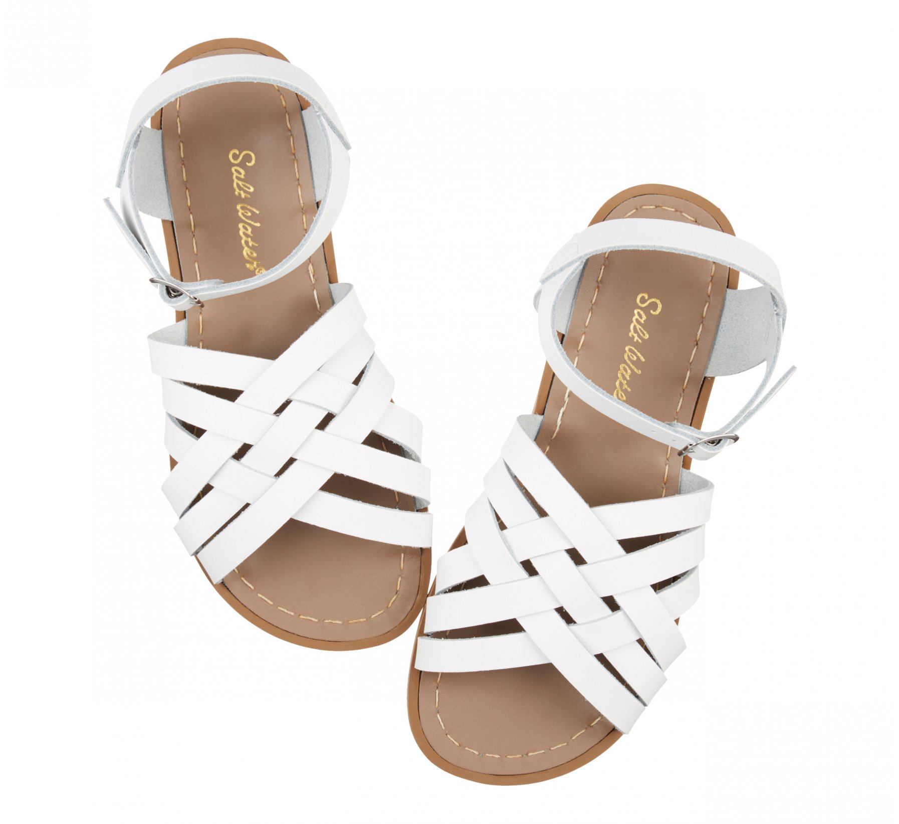 Retro White Kids Sandals - Salt Water Sandals