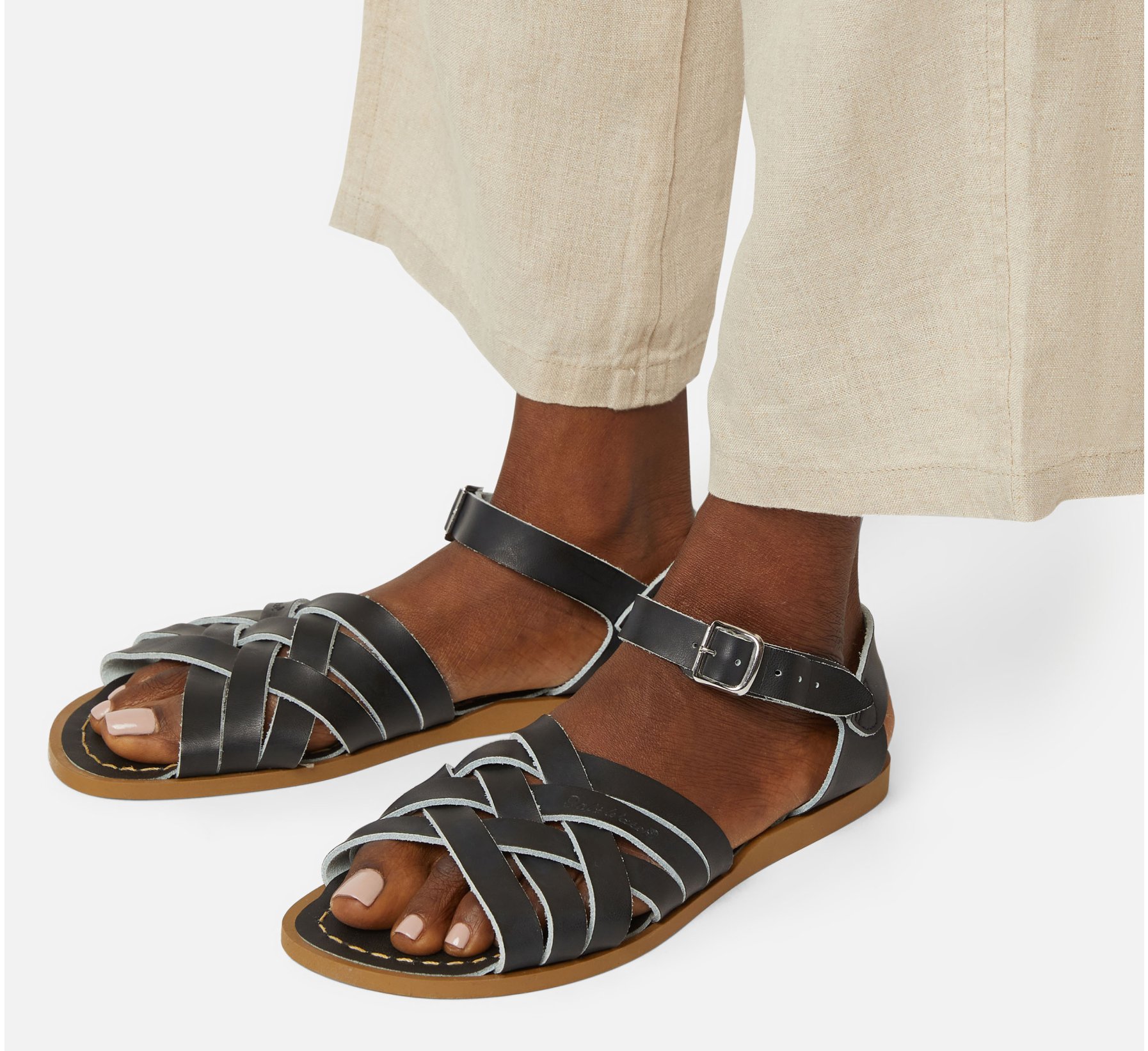 Retro Black Sandal - Salt Water Sandals