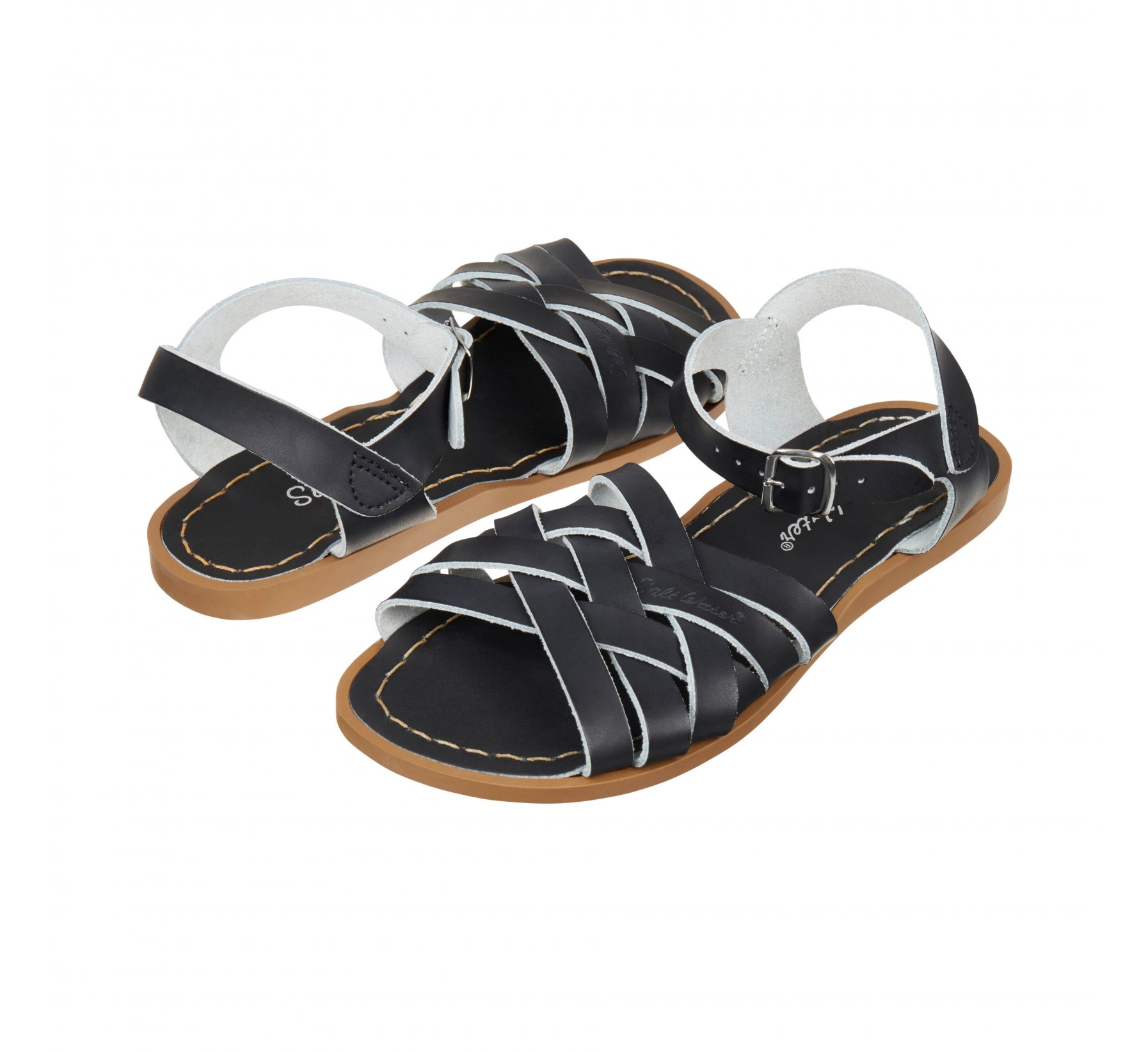 Retro Black Kids Sandals - Salt Water Sandals