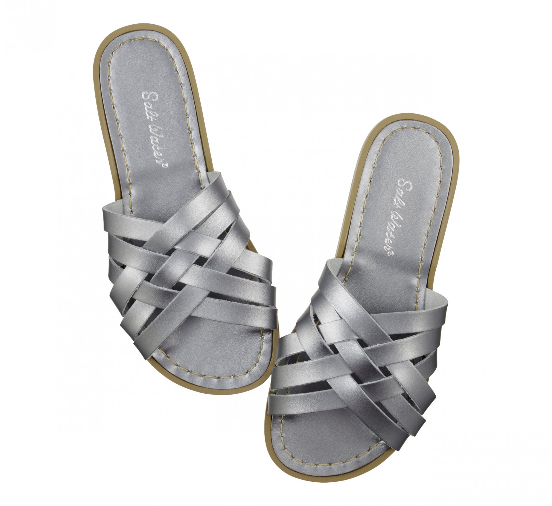 Retro Slide Pewter Sandal - Salt Water Sandals