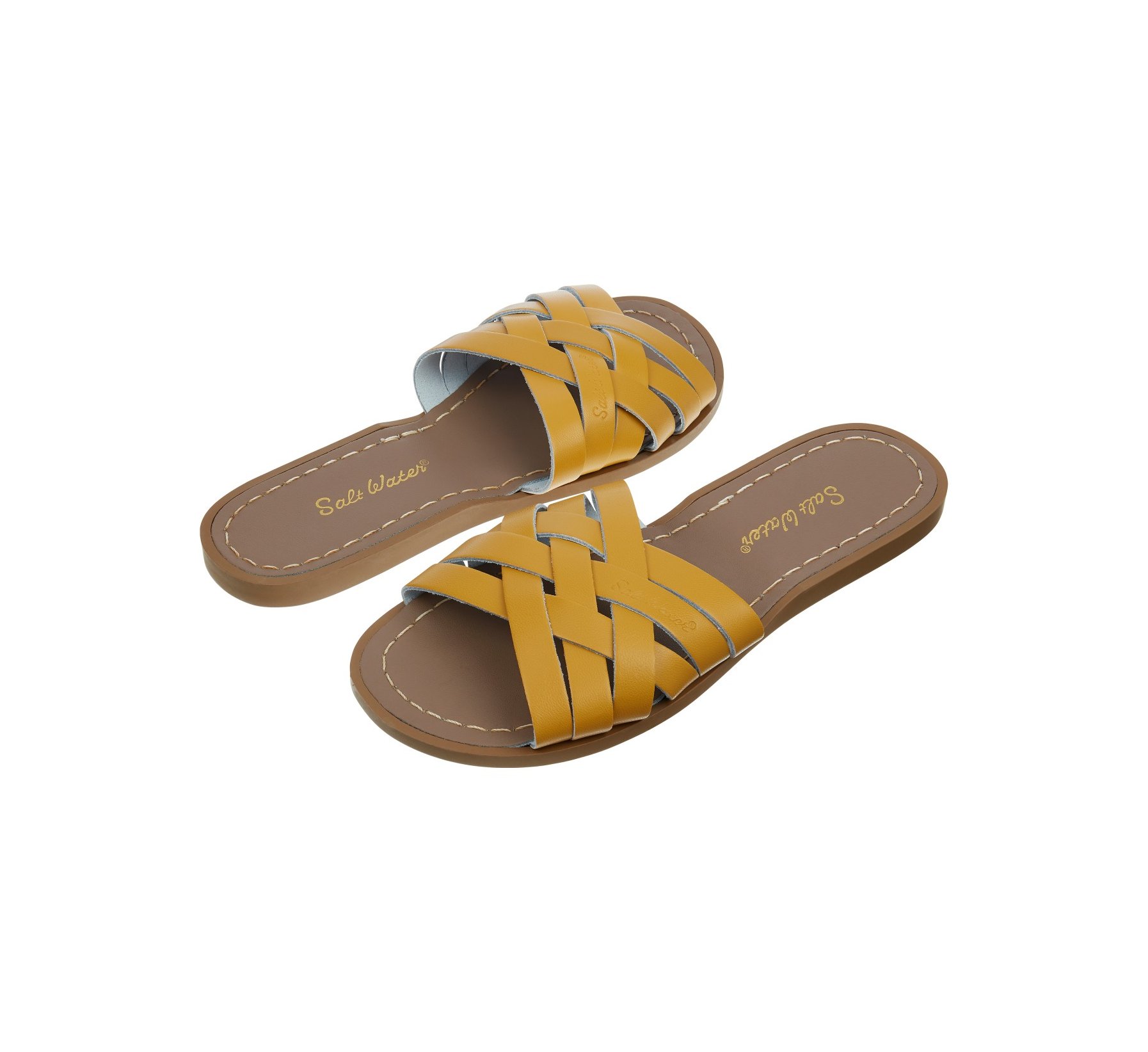 Retro Slide Mustard Sandal - Salt Water Sandals
