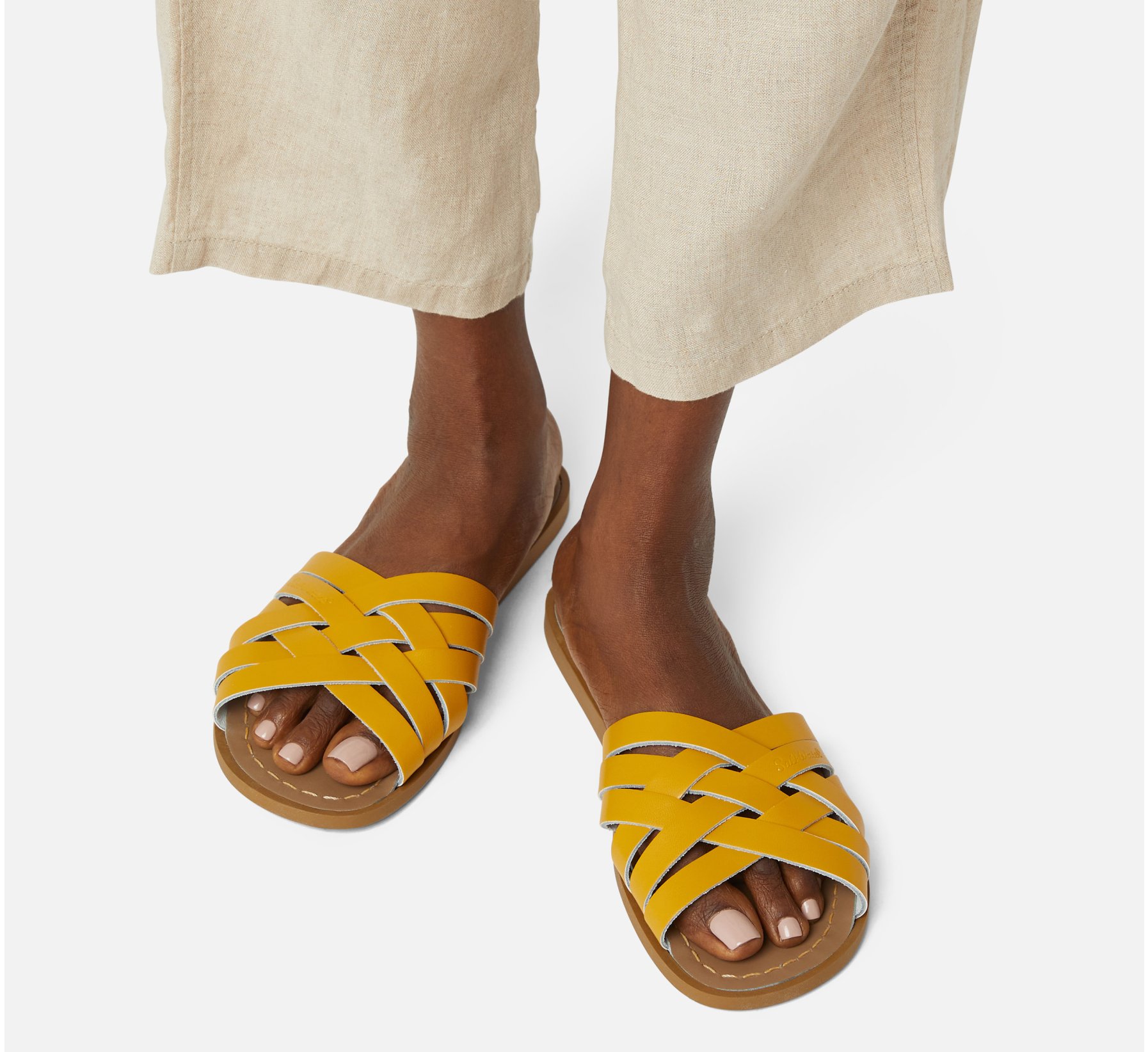 Retro Slide Mustard Sandal - Salt Water Sandals