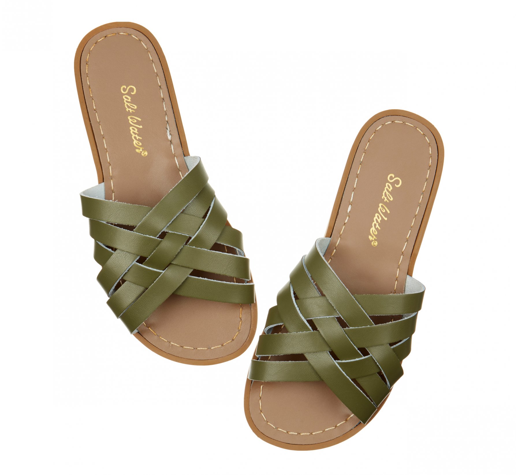 Retro Slide Olive Sandal - Salt Water Sandals