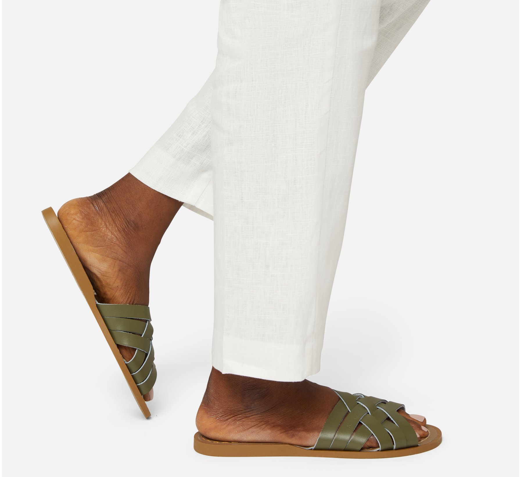 Retro Slide Olive Sandal - Salt Water Sandals