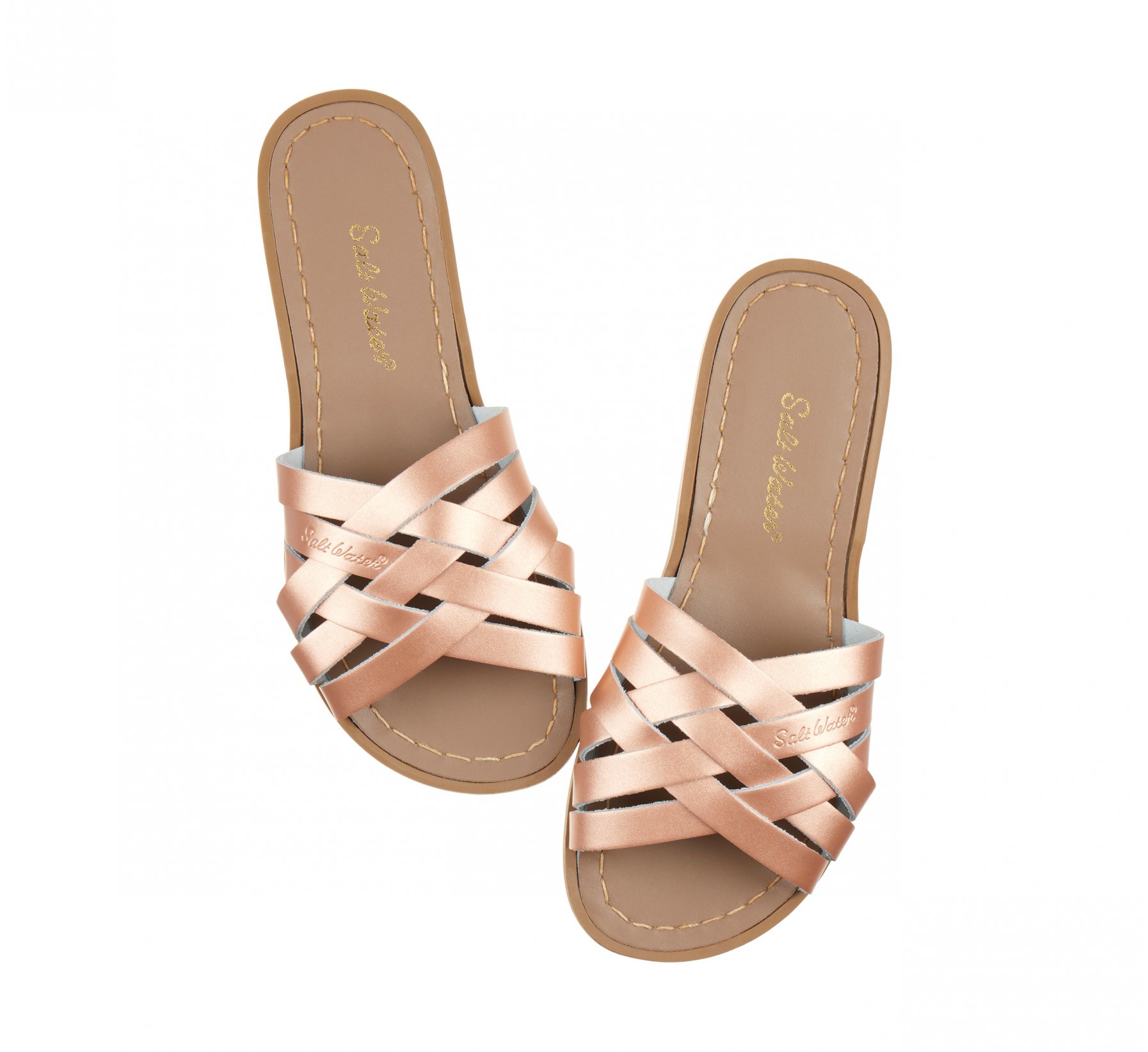 Retro Slide Rose Gold Sandal - Salt Water Sandals