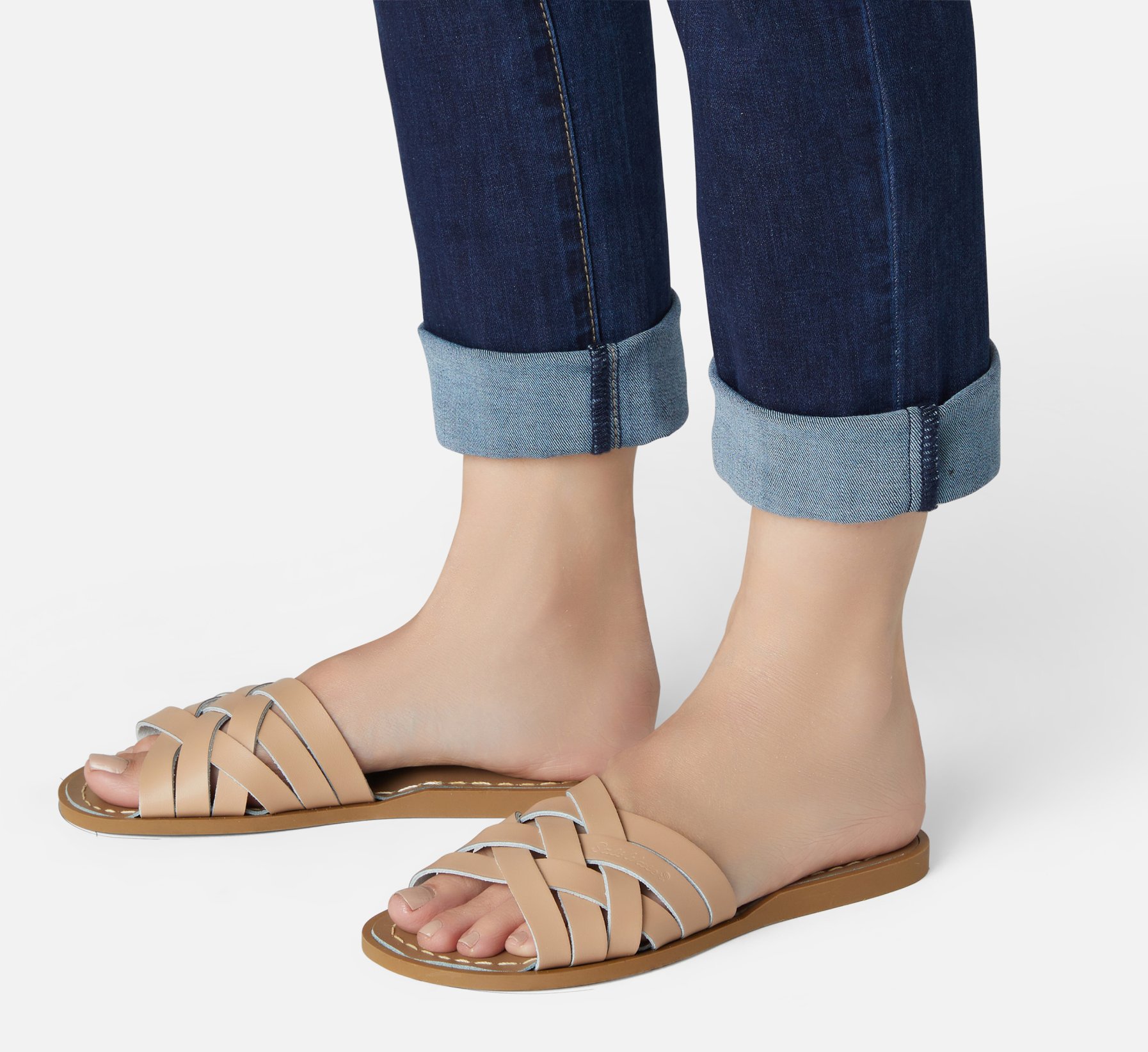 Retro Slide Latte Sandal - Salt Water Sandals