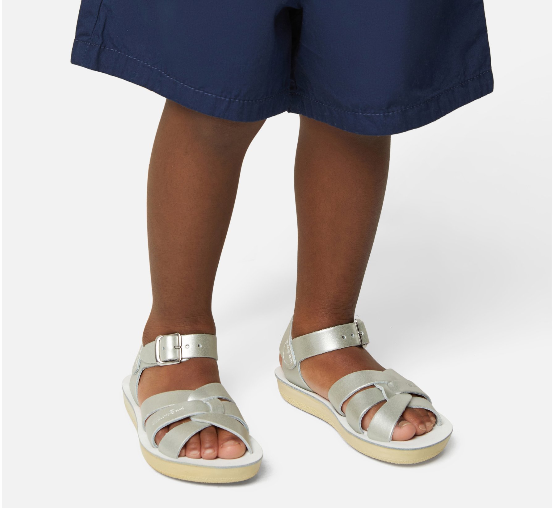 Swimmer Silver Kids Sandals - Salt Water Sandals