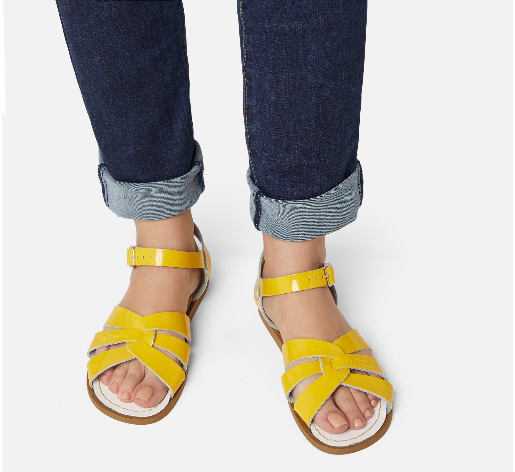 Original Shiny Yellow Sandal - Salt Water Sandals