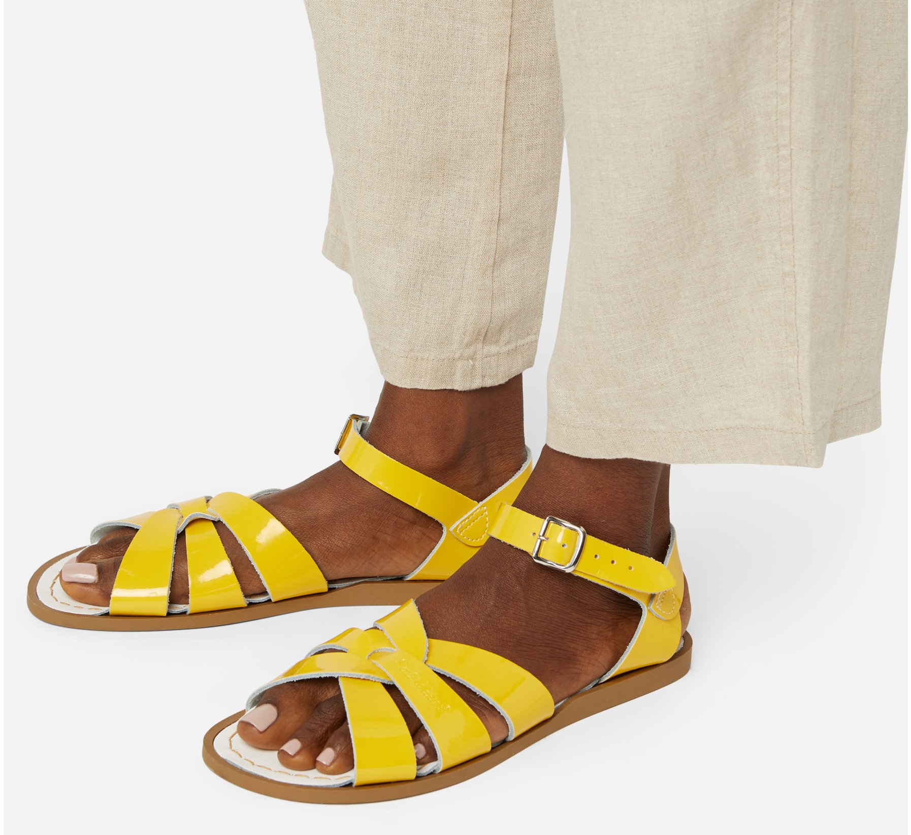Original Shiny Yellow Sandal - Salt Water Sandals