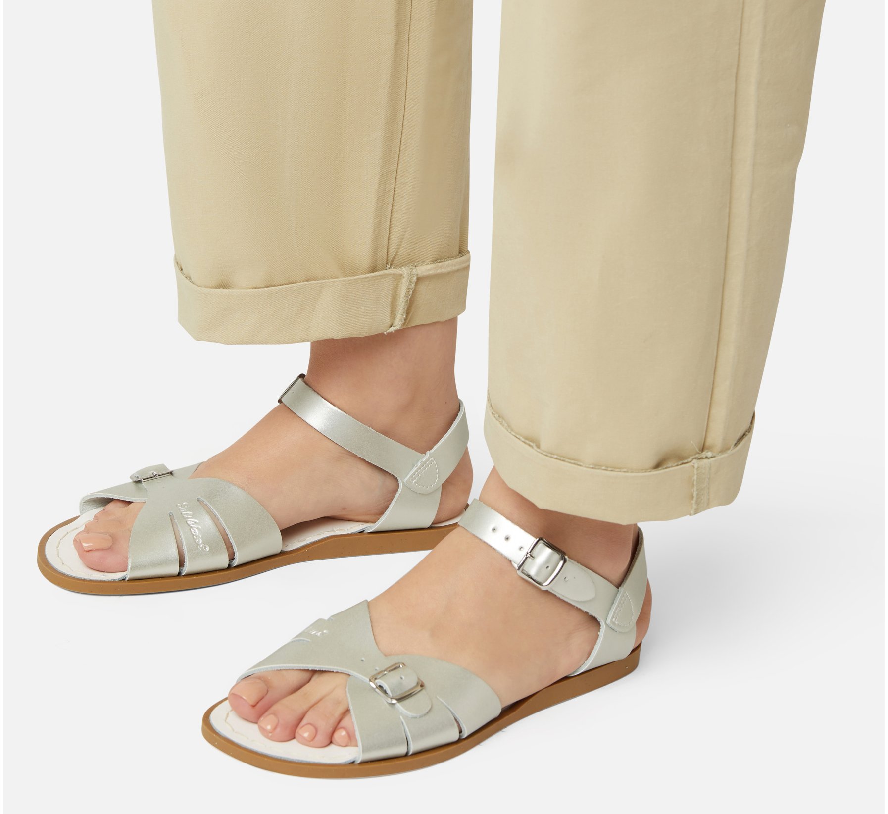 Classic Damens Sandalen in Silber - Salt Water Sandals