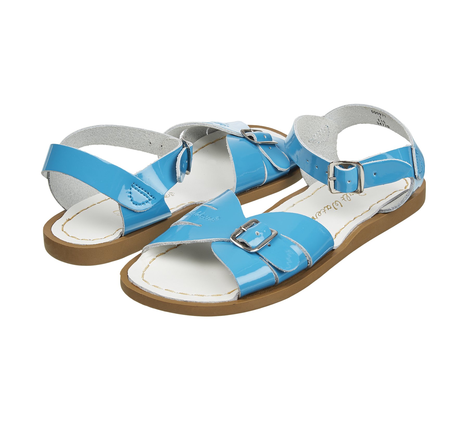 Classic Shiny Turquoise Kids Sandals - Salt Water Sandals