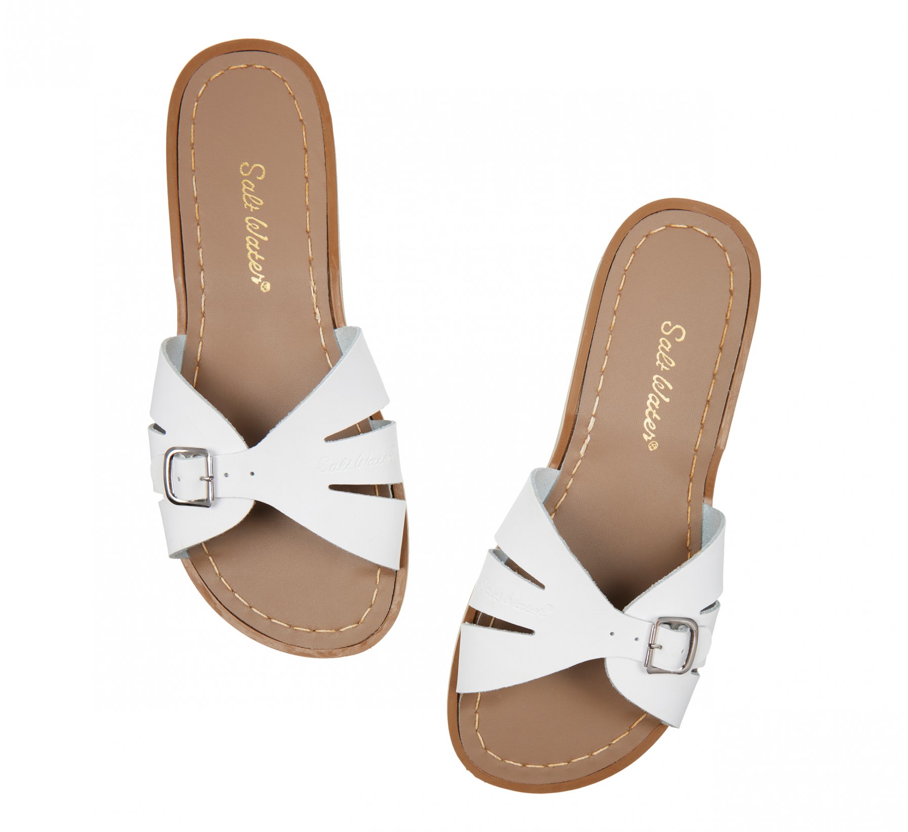 Classic Slide White Sandal - Salt Water Sandals