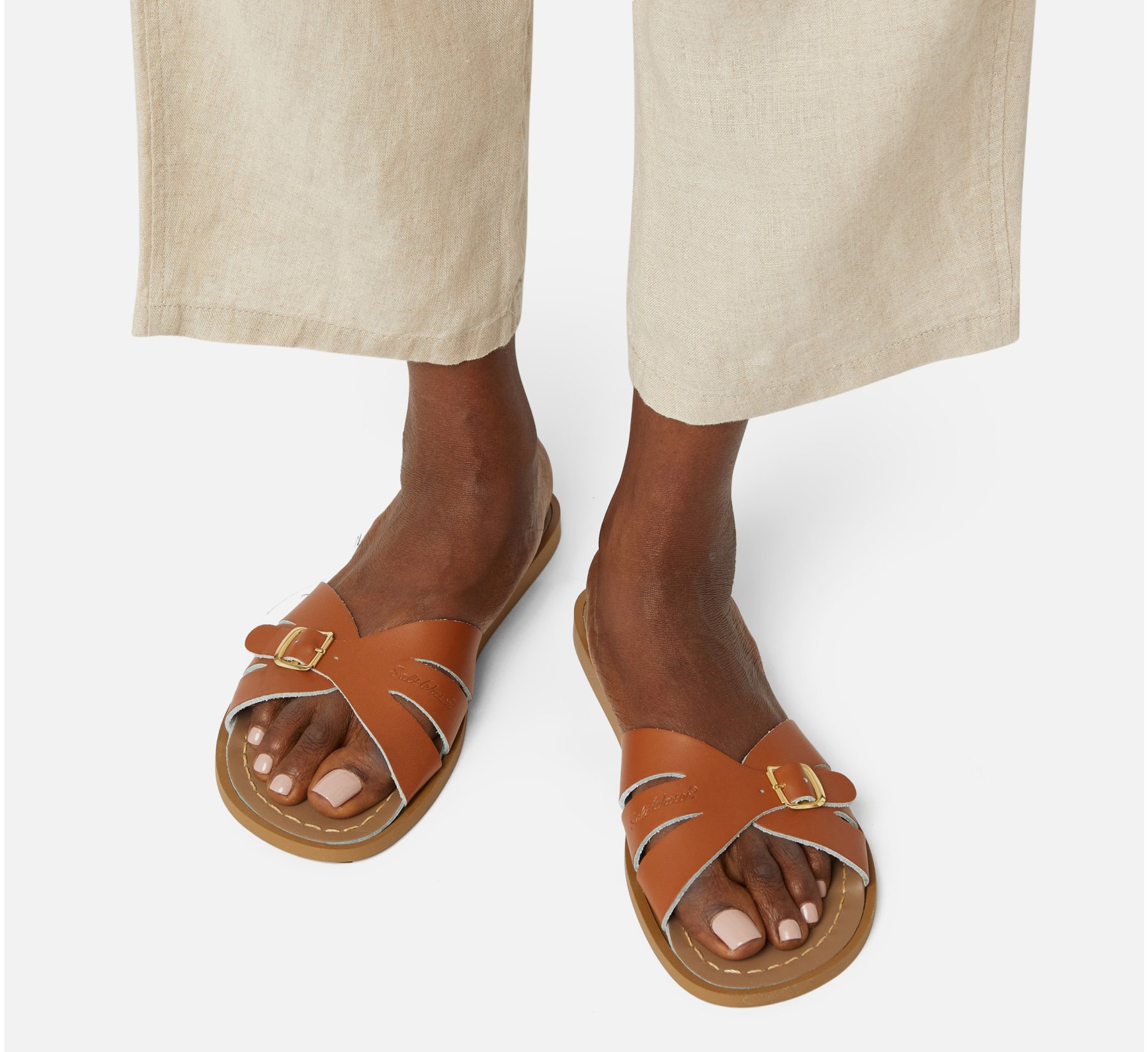 Classic Slide Tan Sandal - Salt Water Sandals
