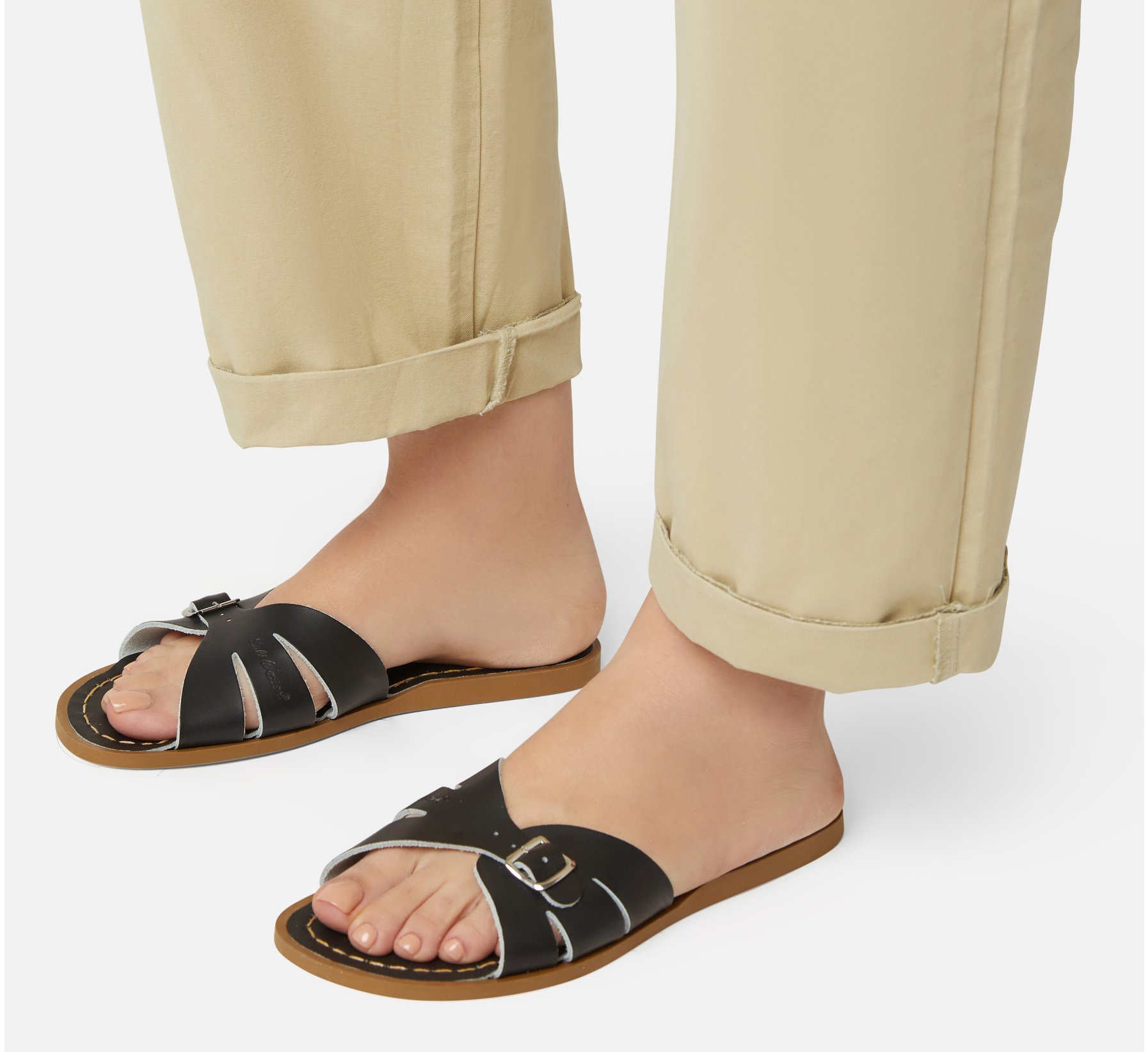 Classic Slide Black Sandal - Salt Water Sandals
