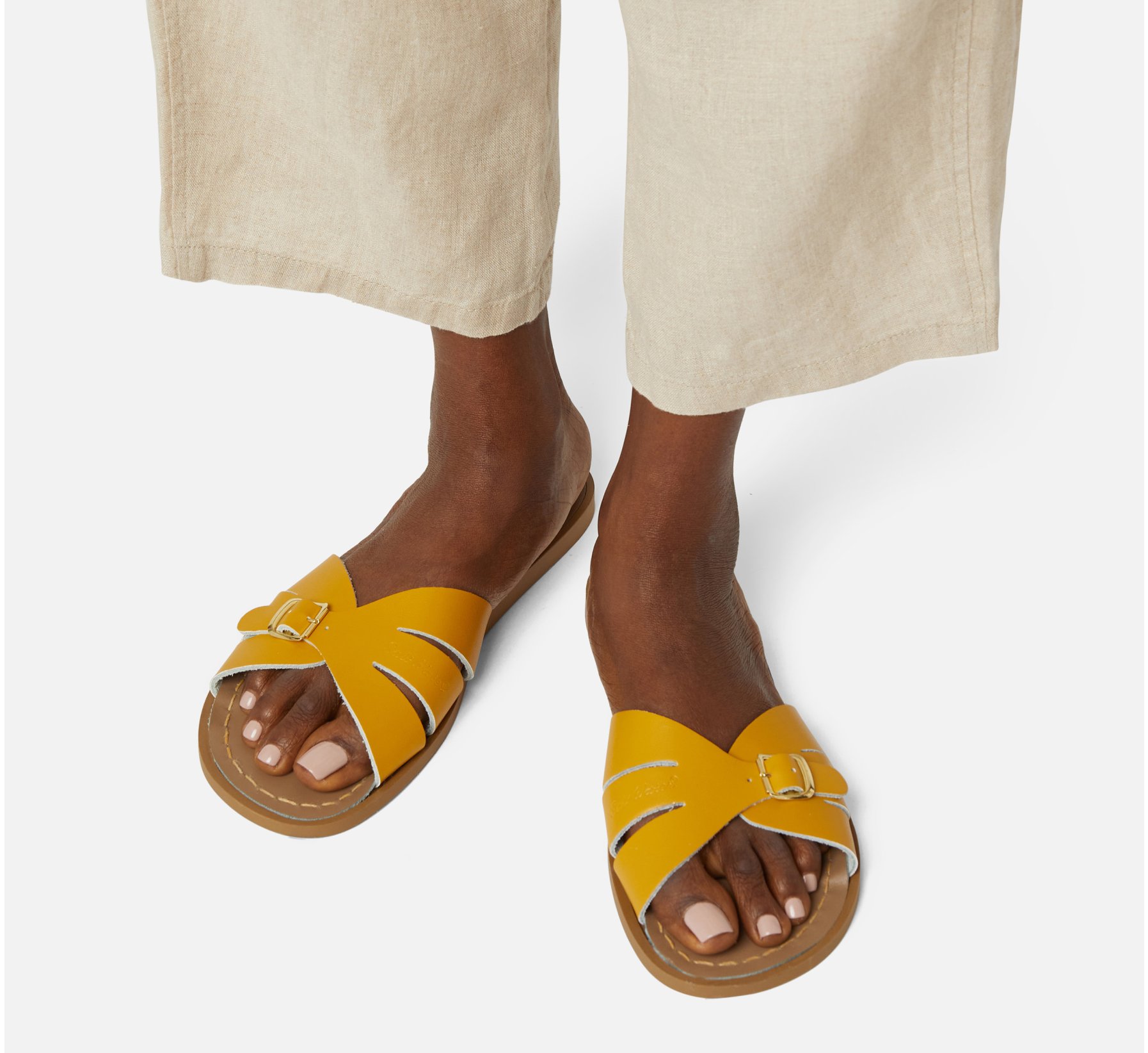 Classic Slide Mustard - Salt Water Sandals
