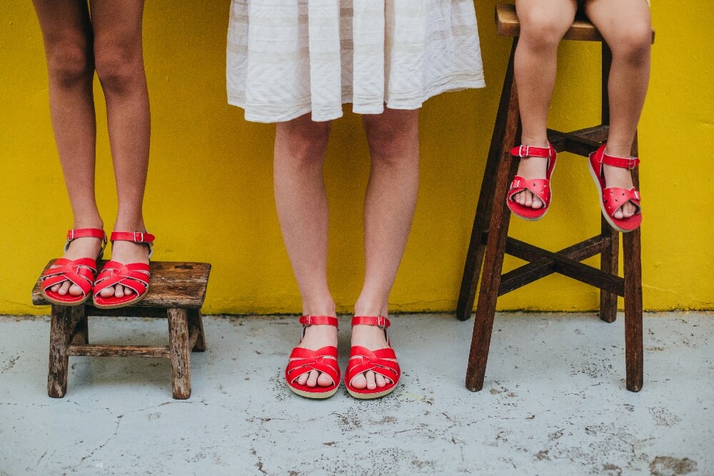 Salt-Water Sandals in red
